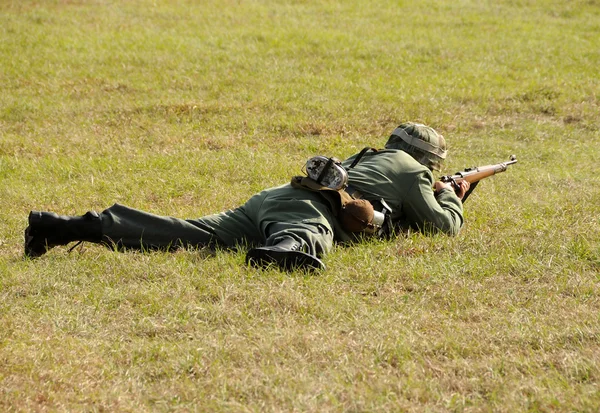 SOldier on the ground — Stock Photo, Image