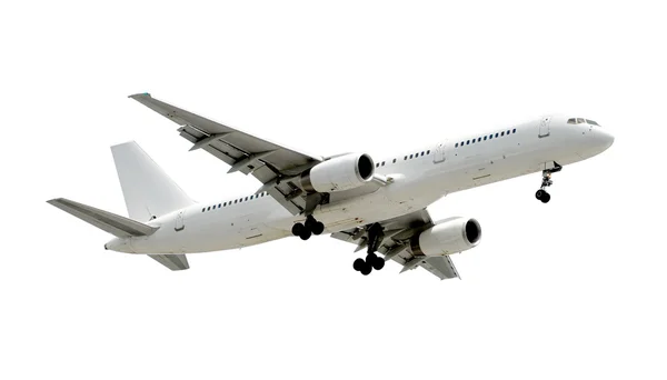 Samolot na białym tle odrzutowiec — Zdjęcie stockowe