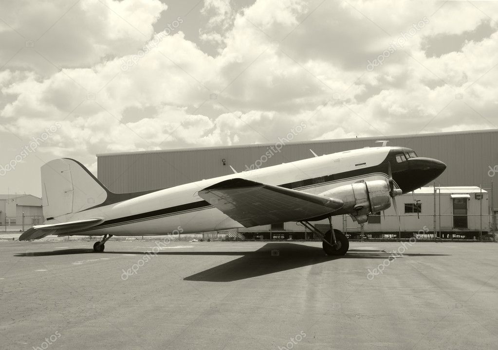 Old turboprop airplane