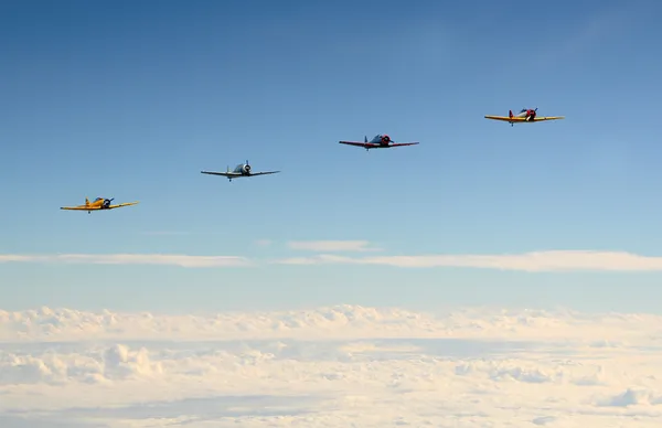 Пропеллерные самолёты — стоковое фото