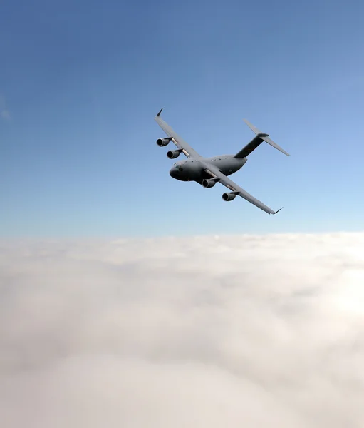 Военно-транспортный самолет — стоковое фото
