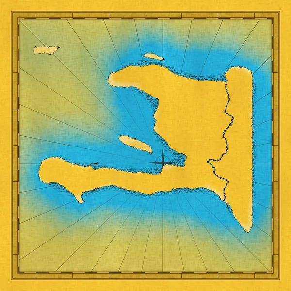 Antigo mapa de Haiti — Fotografia de Stock