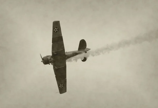 Eski avcı uçağı — Stok fotoğraf