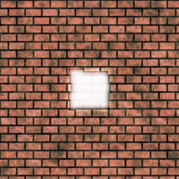 Hole in a brick wall — Stock Photo, Image