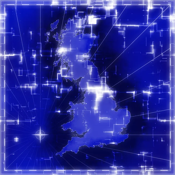 Blue map — Stock Photo, Image