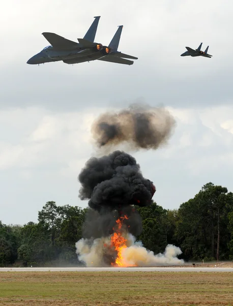 Jetfighters 在行动 — 图库照片