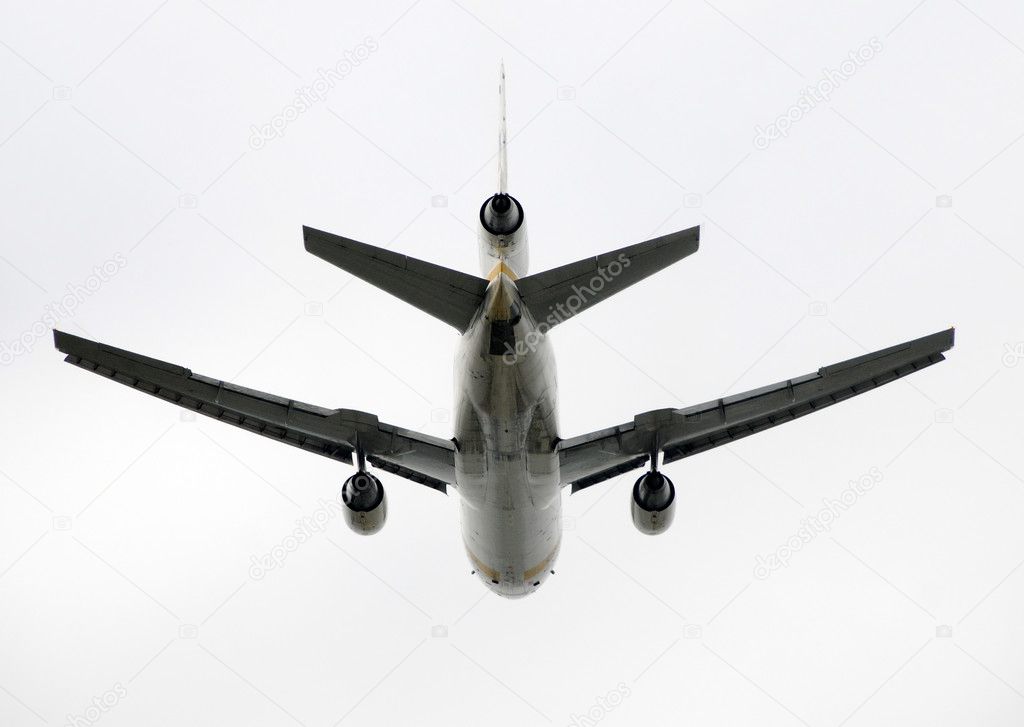 Jet airplane departing
