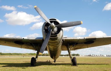 World War II Era Airplane clipart
