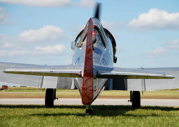 Rear view of vintage WWII warbird — Stock Photo, Image