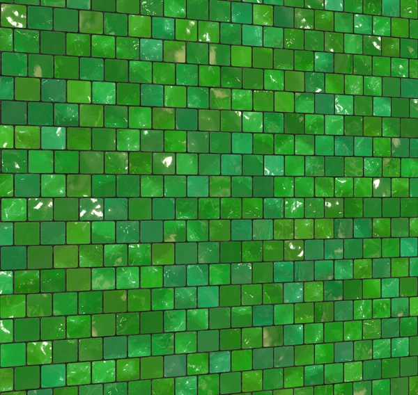 Green artistic tile wall — Stock Photo, Image