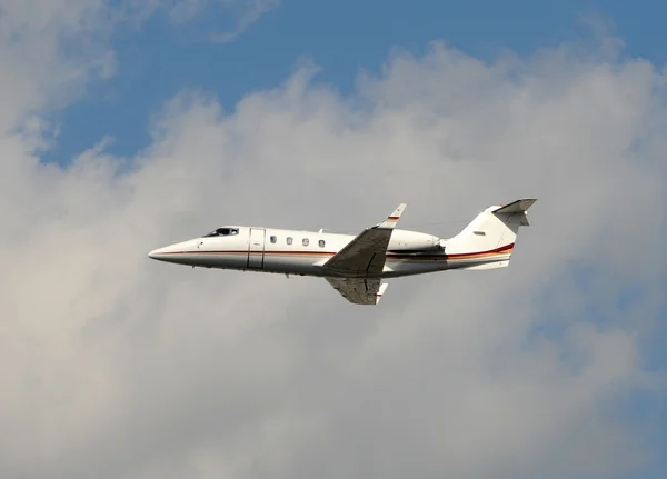 Private jet in flight — Stock Photo, Image