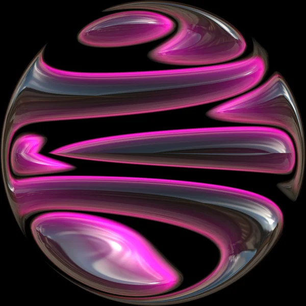 Фиолетовый стеклянный шар — стоковое фото