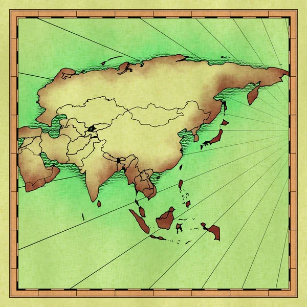 La mappa di Asia — Foto Stock