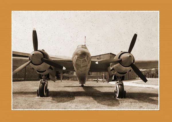 Antique photo of bomber — Stock Photo, Image