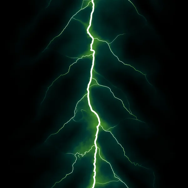 Green lightning — Stock Photo, Image