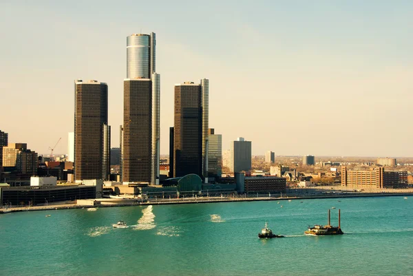 Detroit riverfront — Stock Photo, Image