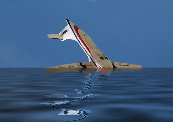 Airplane crash — Stock Photo, Image
