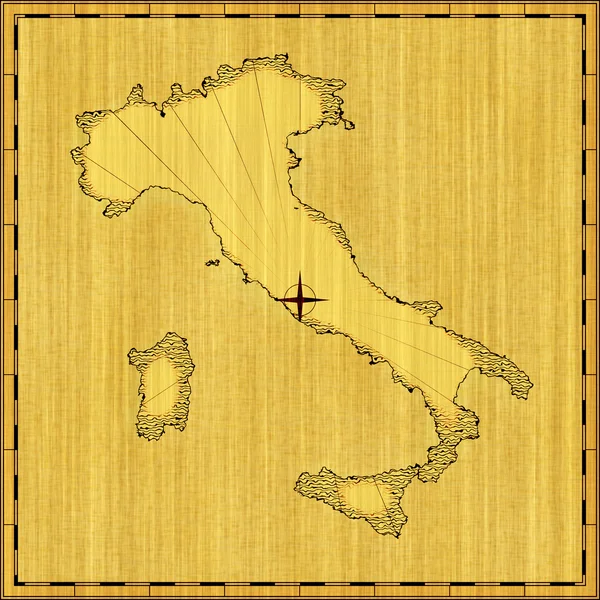 Мапа Італії — стокове фото