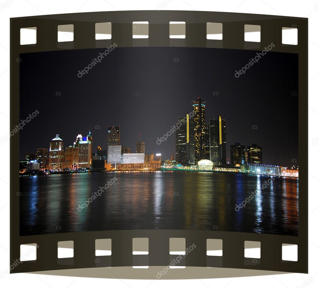 Photo slide of Detroit downtown