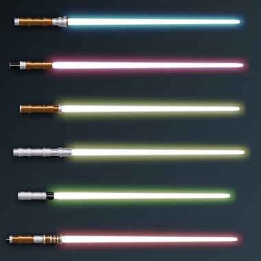 Light sabers clipart