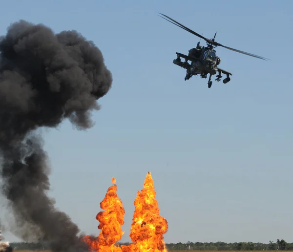 Ataque de helicóptero — Fotografia de Stock