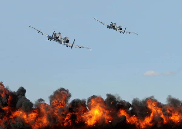 Jetfighter 공격 — 스톡 사진