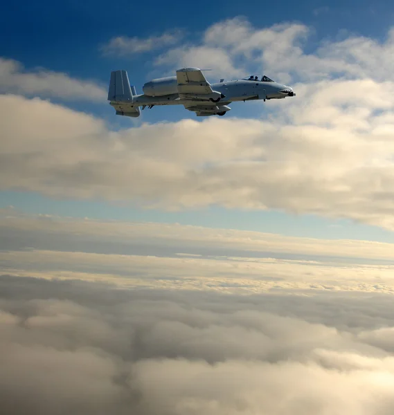 Airborne jetfighter — Stock Photo, Image