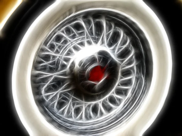 Хромированное колесо — стоковое фото
