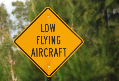 Aviation warning sign clipart