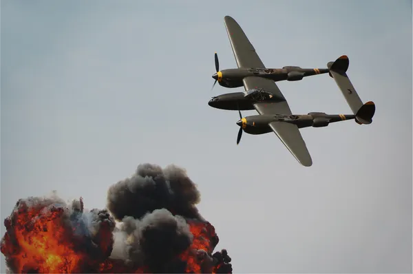 Bombardeio na Segunda Guerra Mundial — Fotografia de Stock