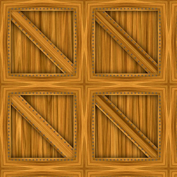 Drewnianej skrzyni kwadrat bok — Zdjęcie stockowe
