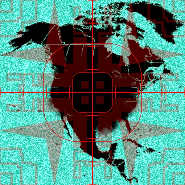 US map and target — Stock Photo, Image