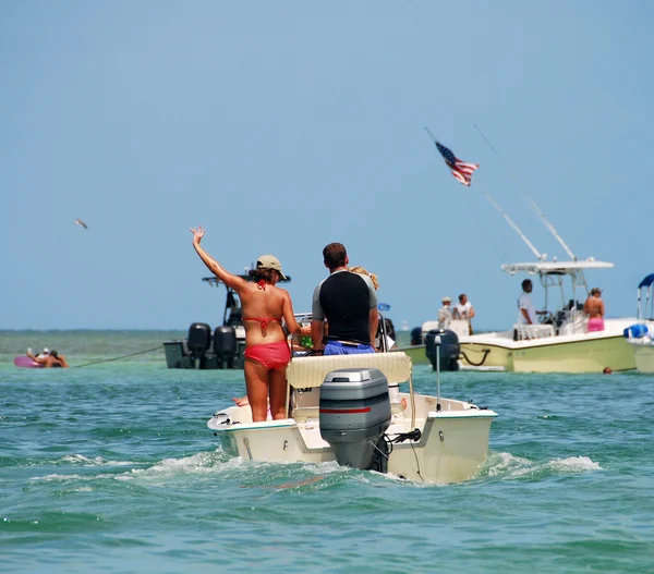 Sekély homokos bárok ügyes Key West Florida — Stock Fotó