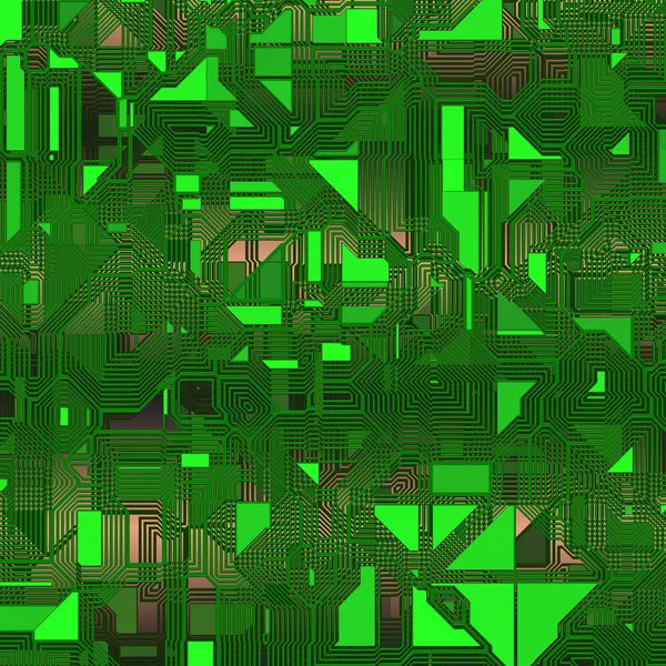 Zöld számítógép alkatrész — Stock Fotó