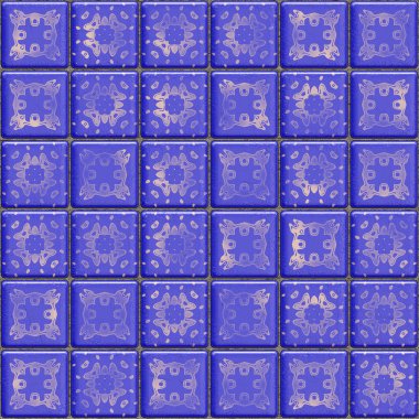 Blue tiles clipart