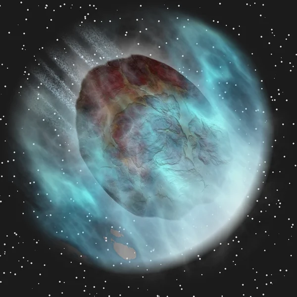 Метеор в космосе — стоковое фото
