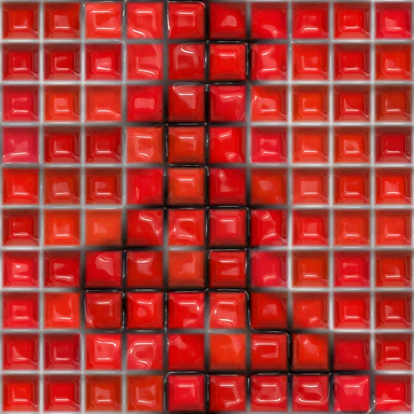 Rote Wachsquadrate — Stockfoto