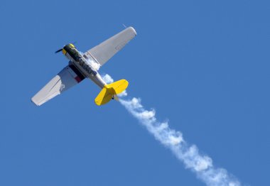 pervaneli uçak dumanlı