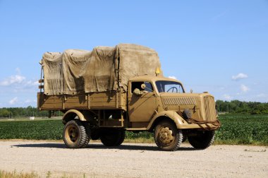 Old military truck clipart