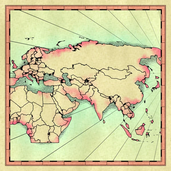 Eurasie mapa — Stock fotografie