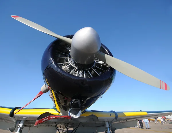 レトロな飛行機の鼻ビュー — ストック写真