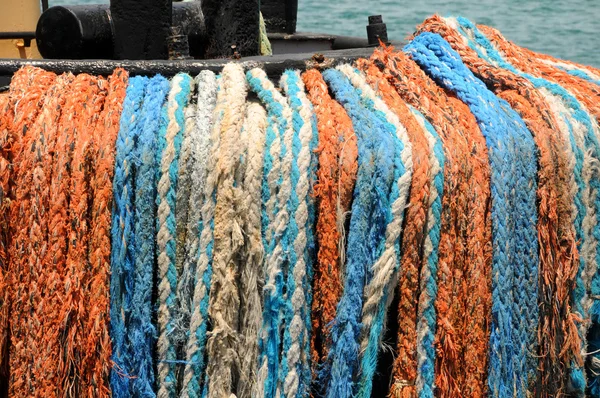 Cordas de barco de pesca — Fotografia de Stock