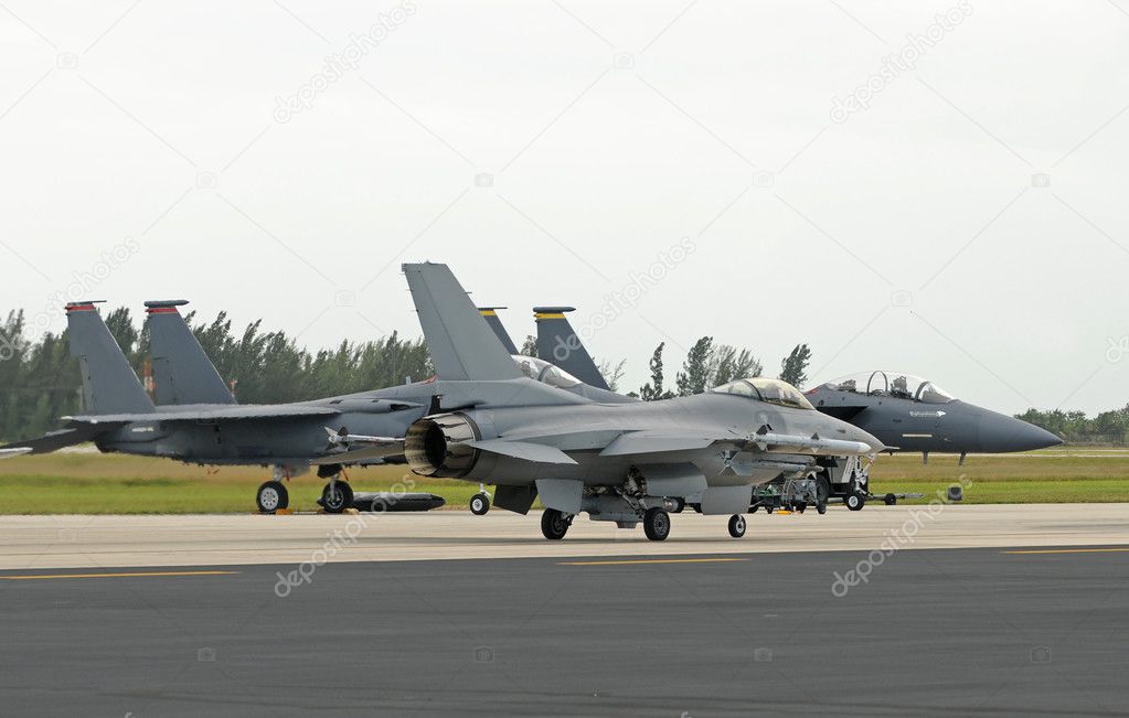 Jetfighters on the ground
