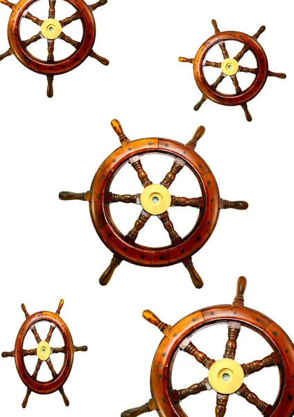 Boat wheel montage — Stock Photo, Image