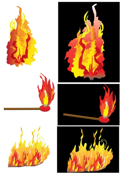 火のサンプル — ストックベクタ
