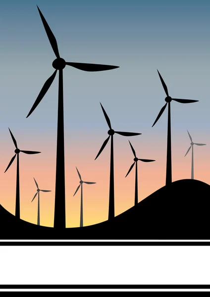 風力発電機 — ストックベクタ