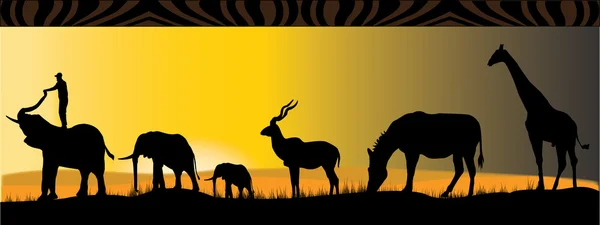 Safari afro-africain — Image vectorielle