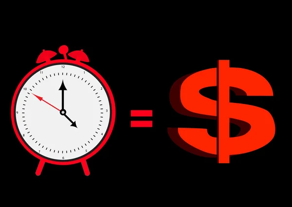 Temps et dollar — Image vectorielle