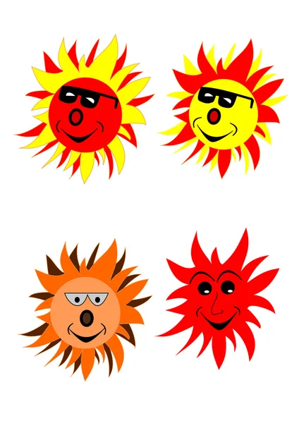 Soleil avec lunettes de soleil — Image vectorielle