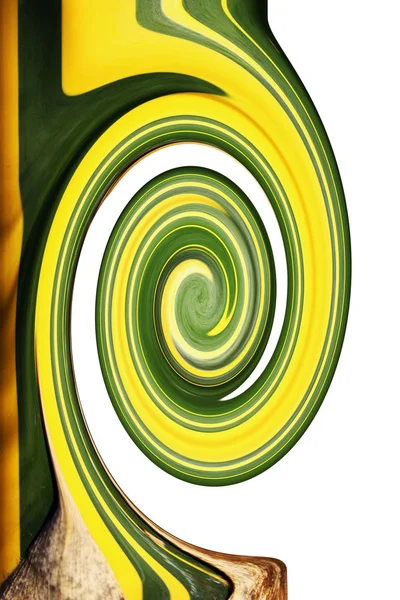 Groen en yelllow swirl — Stockfoto